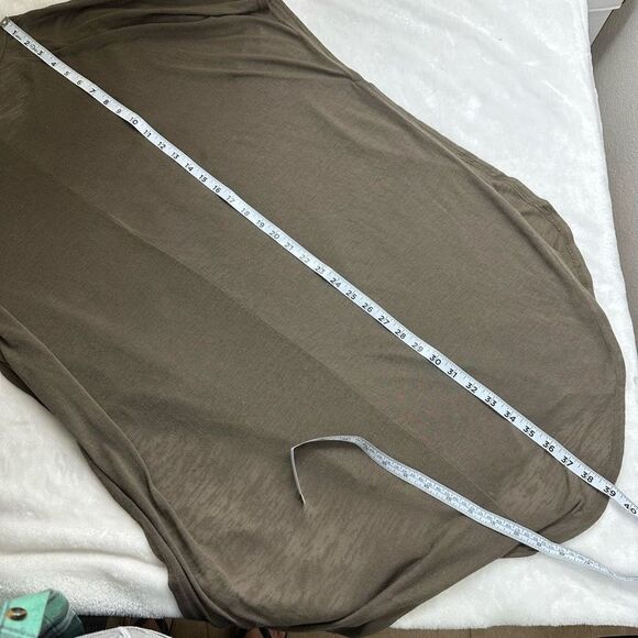 BCBGMAXAZRIA olive green caftan style top size M - Picture 7 of 7